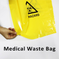 Descarte os sacos de lixo de biohazard de resíduos médicos plásticos de resíduos médicos