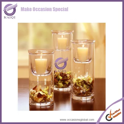 Tall Glass Votive Plastic Candle Holders For Weddings