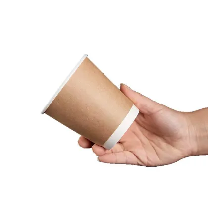 Kraft Double Wall Disposable Coffee Paper Cup