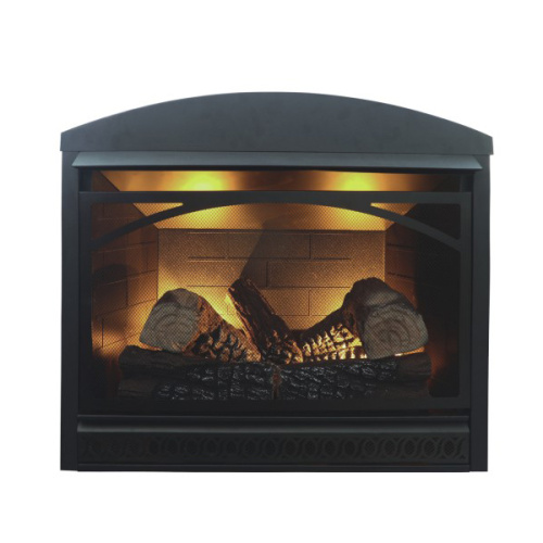 fireplace with gas heater