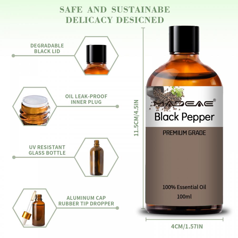 100% Organic and Pure Black Pepper Oil For Stimulate Appetite