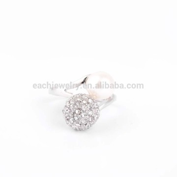 Yiwu Jewelry Wholesale Cheap Price Fashion Jewelry Ring Elegant Pearl Ring for Women