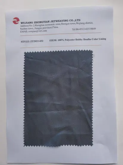 100% Polyester Dobby Doulbe Color Twill Lining