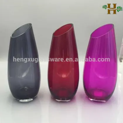colored glass vases for decorations