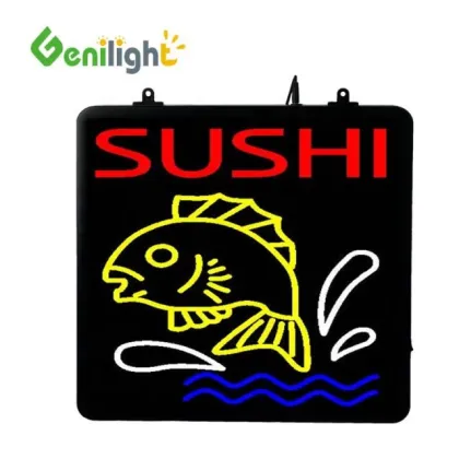 DIY Letter SASHIMI LED Neon Open Sign for Fishing Rod Shop