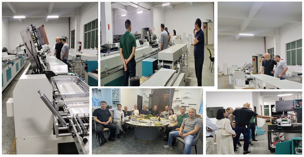 Greek customers inspects automatic ribbon screen printing machine