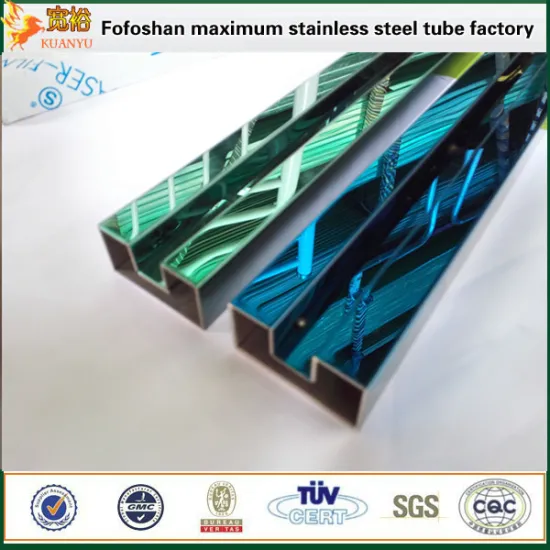 sapphire glass stainless steel single slot tubes for modern staircase railing