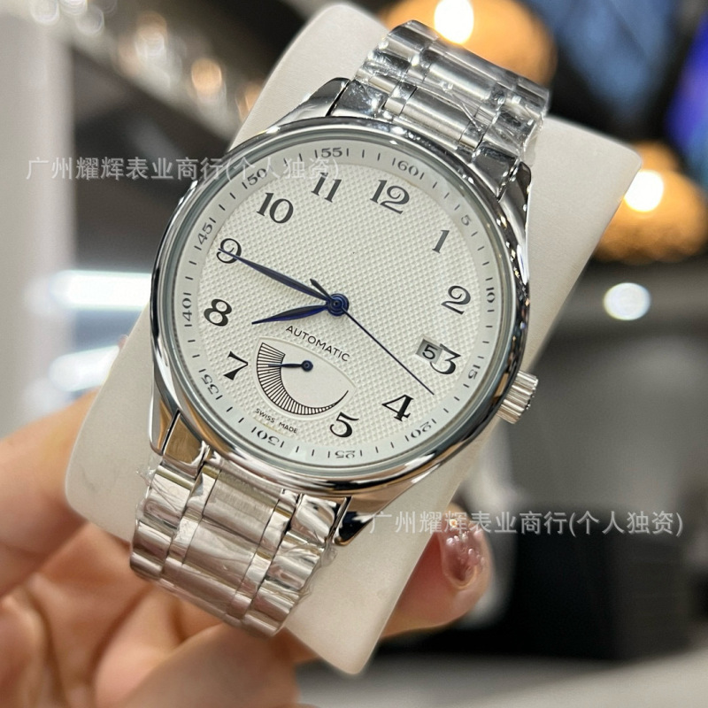 Modern Digital Watch for Men with Automatic Mechanical Steel Band