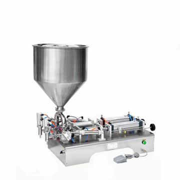 Pneumatic Filling Machine with Double Nozzle for Cream and Paste