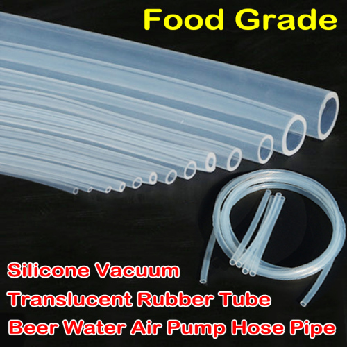 Food Grade Flexible 1 Meter Clear Translucent Silicone Tube Silica Gel Dia. 0.5 1 2 3 4 5 Mm Beer Milk Rubber Hose Pipe Soft 1M