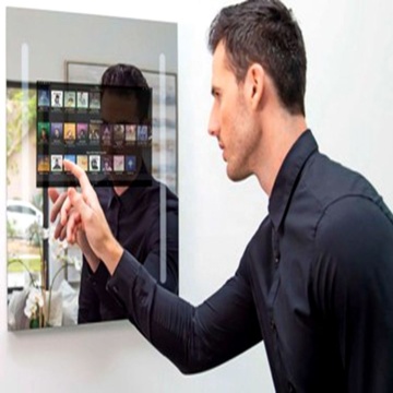 Customized Size Mirror Touch Screen Toughened Glass for High Quality China Manufacturer Advertising Machine Display