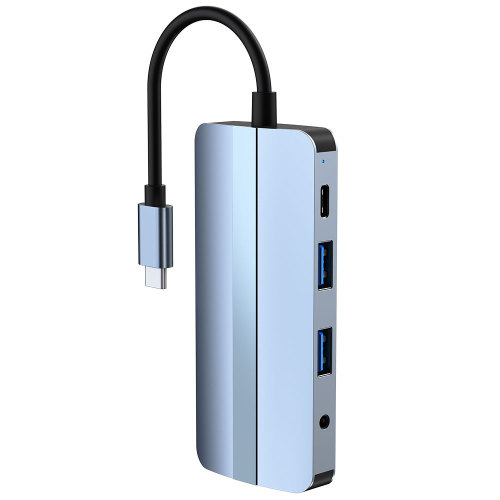 Acht in één type C hub multiportadapter