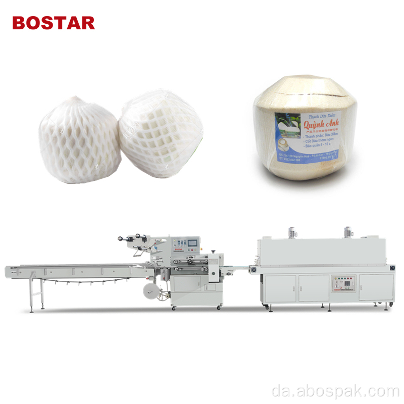 Bostar Automatisk Shrink Wrap Packaging Machine til Coconut