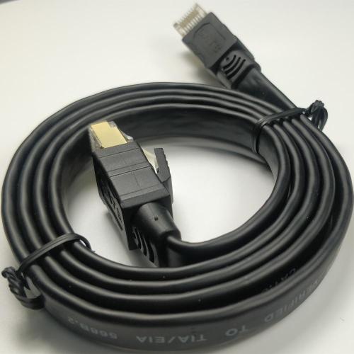 Cable plano profesional Gigabit Cat8 de alta velocidad de 2000 Mhz