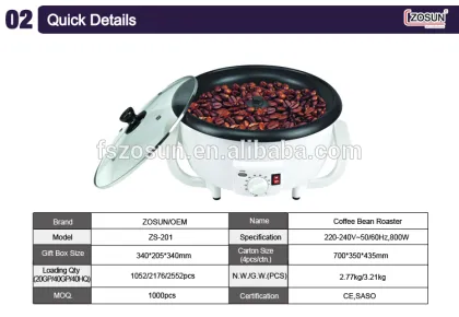 Coffee roaster coffee machinery coffee beans fun rotate home coffee roaster ZS-201