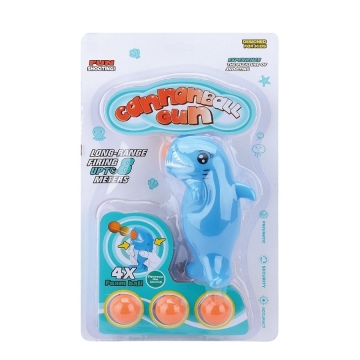 BabyFunny Shark Enamelled Air-Powered Guns with Bullets: EVA Ball Shooting Games Toy Set for Kids