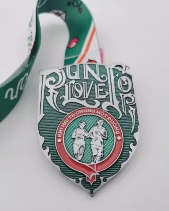 Custom 2021 Green Epoxy Enamel Valentine Day Medal