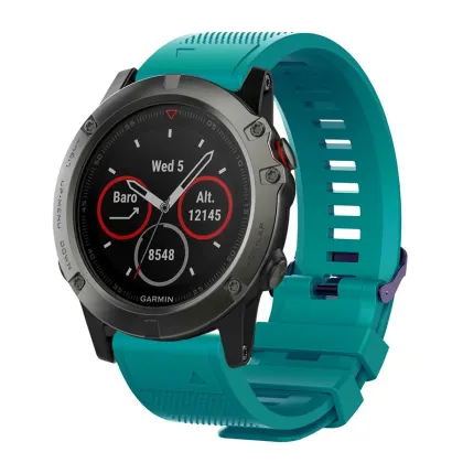 Garmin Fenix 5X/5S Plus Fly-Resistant 3HR Quick Release Silicone Strap Replacement