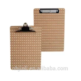 A4 one side MDF clipboard with metal butterfly clip