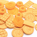 En gros Biscuits Beurre Biscuits Résine Cabochon Dos Plat Simulation Perles De Nourriture Enfants DIY Jouet Décor Chambre Décoration