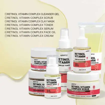 Private Label Anti-Wrinkle Skincare Set with Peptides and Retinol