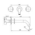 Elite Double Lever Basin Mixer ji bo sazkirina veşartî