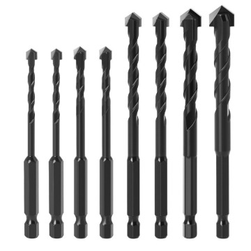 Hex Shank Tungsten Carbide Spiral Drill Bit for Seramic and Glass Philes