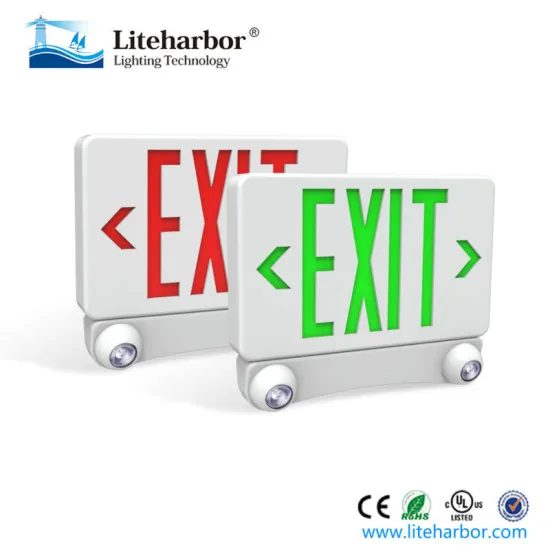 led emergency & exit light 2 X LED light heads Exit & Emergency Light Combo
