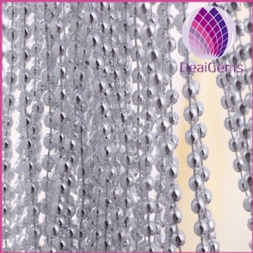 wholesale decorative connecting necklace 8mm silver plated plastic round beads chain sold by kilograms for clothing