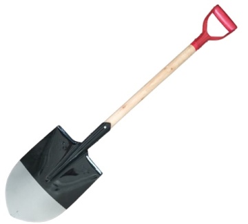 Shovel Wood Handle with D-Type Red Iron