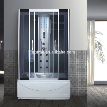 2016 hot sale square shape tempered glass shower enclosure sliding door free standing shower enclosure with tray