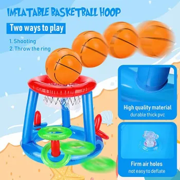 Inflatable Swimming Pool Basketball Set: Toys & Accessories with Stand
