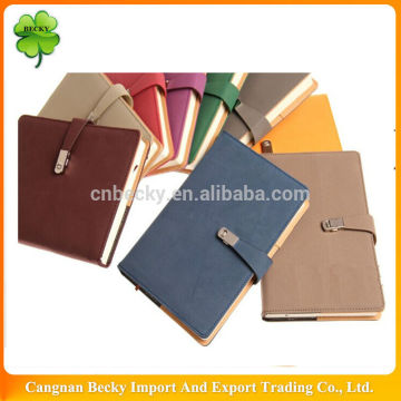 2014 High quality nice paper notebooks with lock