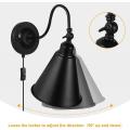 Lâmpada de parede Black Goosenekeck Sconce Iluminação de parede