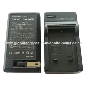 Camera Rechargeable Battery Charger for Kodak KLIC-7001, 4.2V, 600mAh
