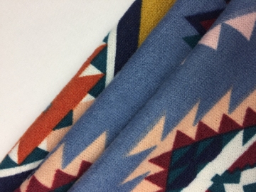 Polyester Spandex Hacci Brushed Print Fabric