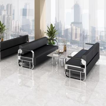 Gold Wood Frame Double Seats Leather Waiting Room Chair for Hospitals and Airports