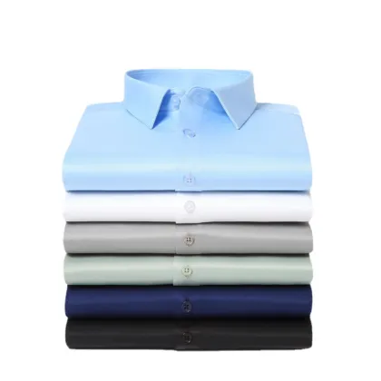 High Quality Silk Cotton Customizable Men's Private Label OEM Dress Shirts