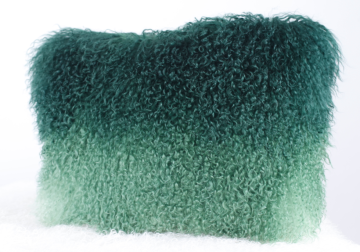 Mongolian Lamb Fur Floor Dyed Cushion