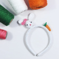 Cotton Cute Animal Bunny Rabbit Handmade virkning pannband