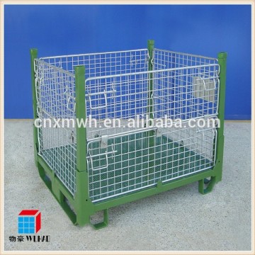 Container mesh bins metal storage cage collapsible storage box