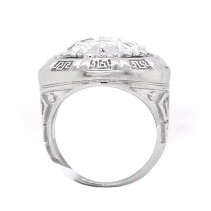 925 Sterling silver medusa signet rings for men