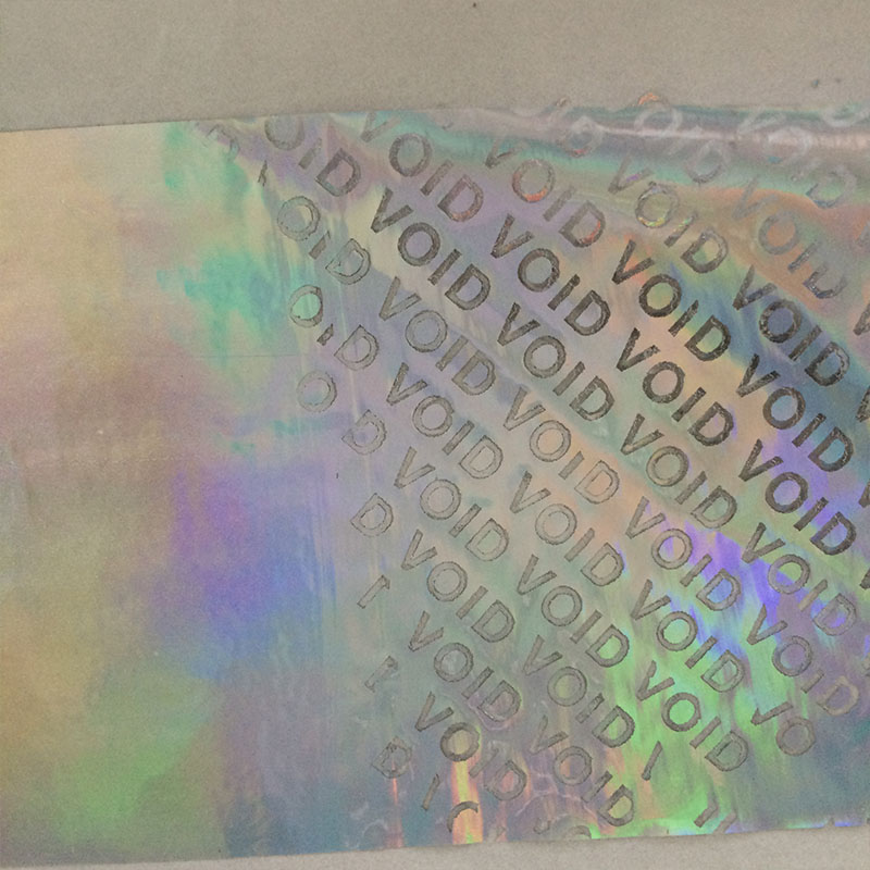 Custom holographic tamper evident void label for sale