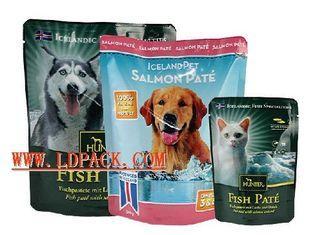 OEM ODM Dog Food Packaging Bags Stand Up Pouches With Zippe