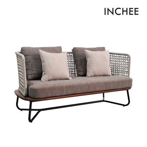 China Natural wood-colored seat board Outdoor Sofas Manufactory