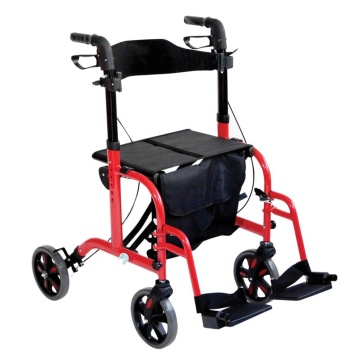 Folding 4 Wheels Rollator with Seat and Footrest