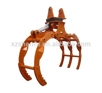 excavator grapple, log grapple, wooden grapple