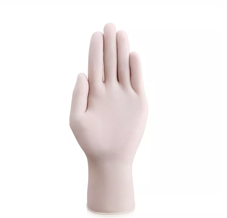 Powder free latex exam gloves