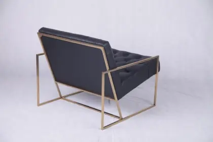 Marsden tufted leather lounge chair