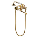 European antique wall mounted brushed gold bathtub tap